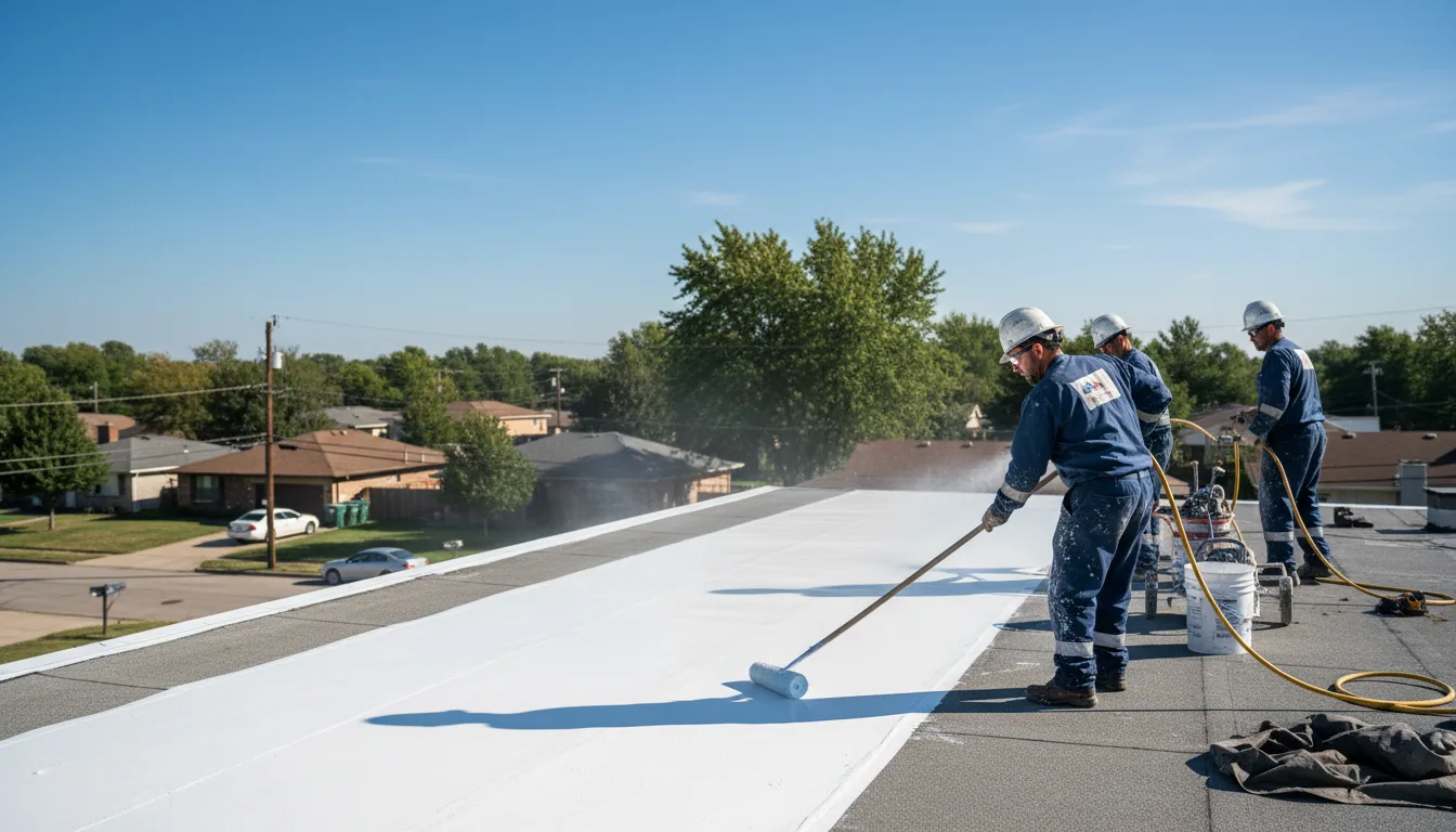 Commercial roof coating in Fowler, IL near me